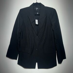 Woven longline oversized blazer